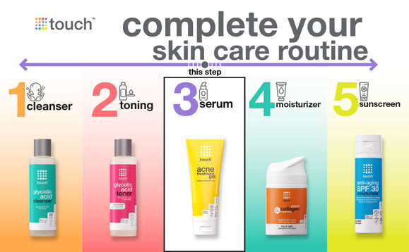Touch skin care routine serum