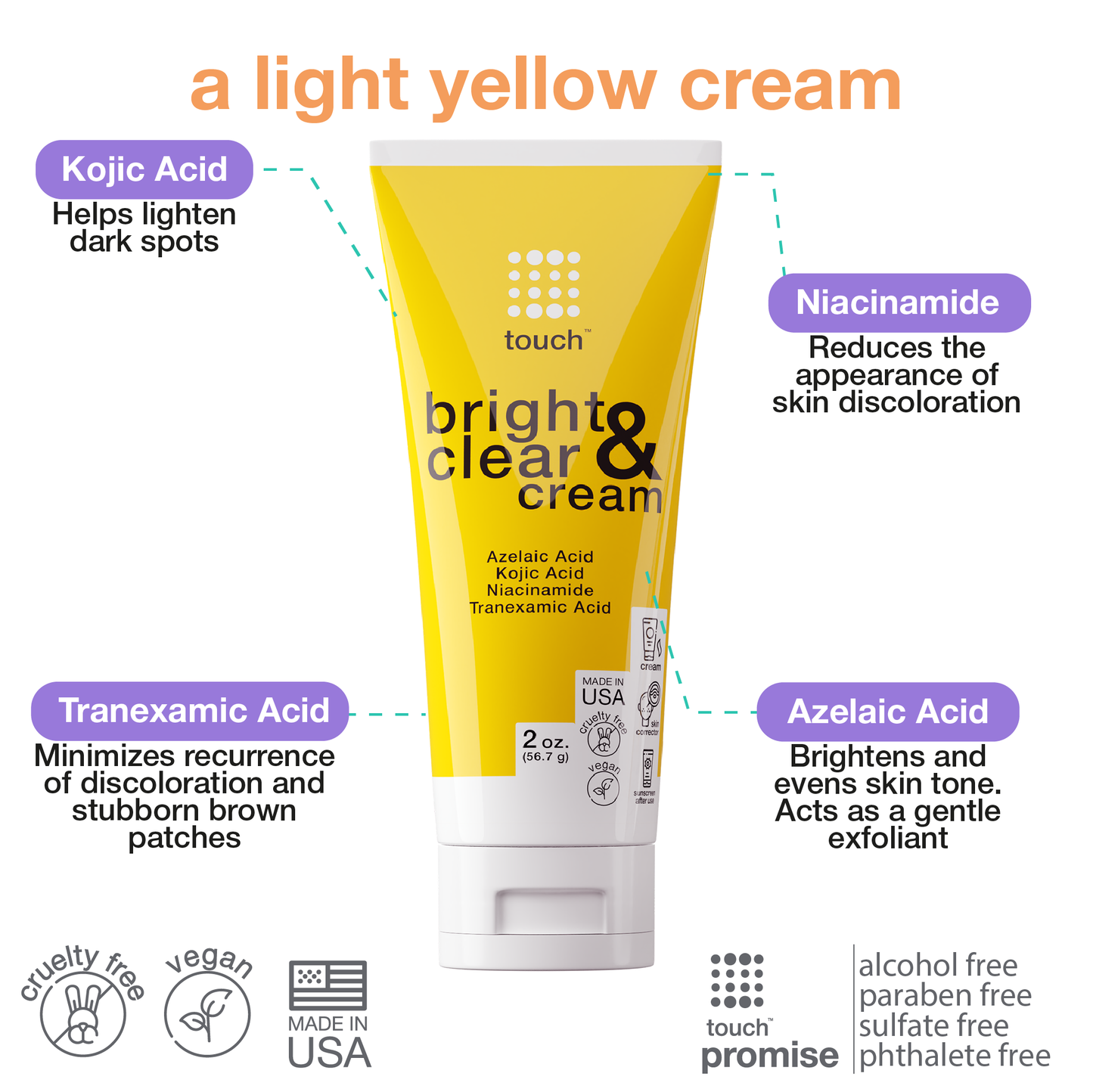 Touch skin care bright and clear cream