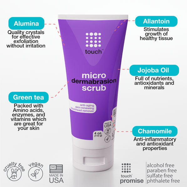 Touch skin care micro dermabrasion scrub