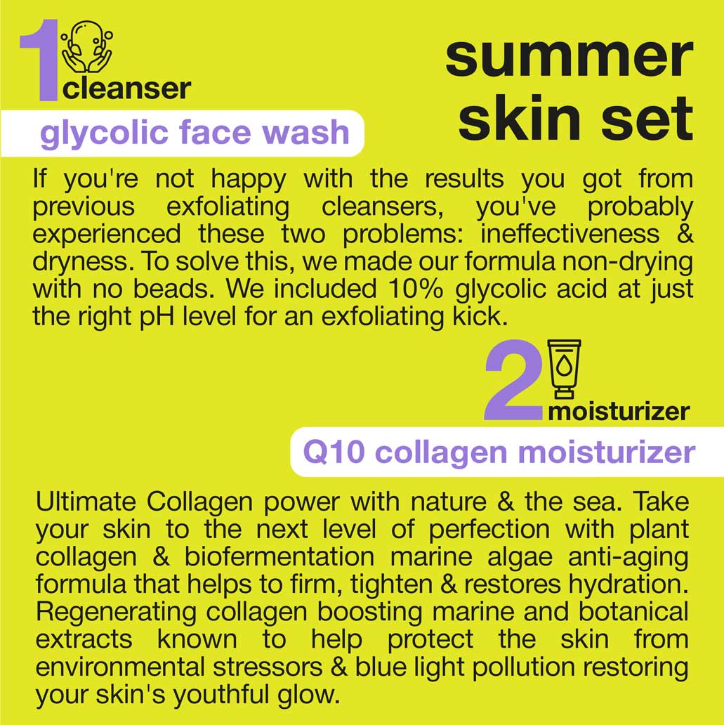 Summer Bundle - Face Wash, Moisturizer, Sunscreen