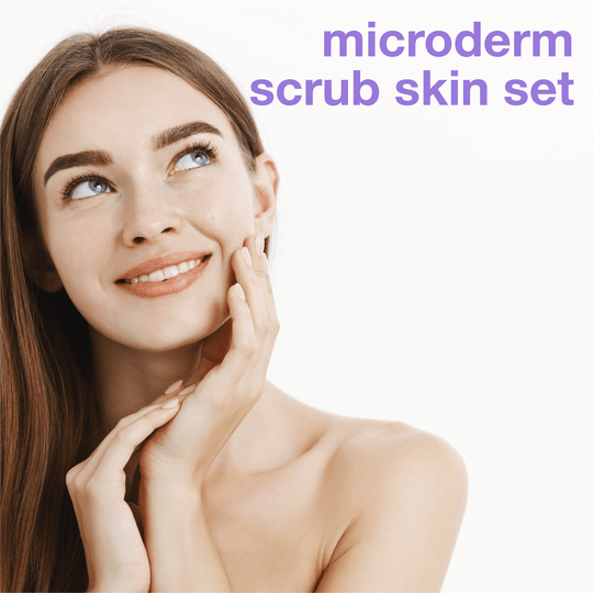 Microderm Bundle - Face Wash Cleanser, Microdermabrasion Scrub, Collagen Moisturizer