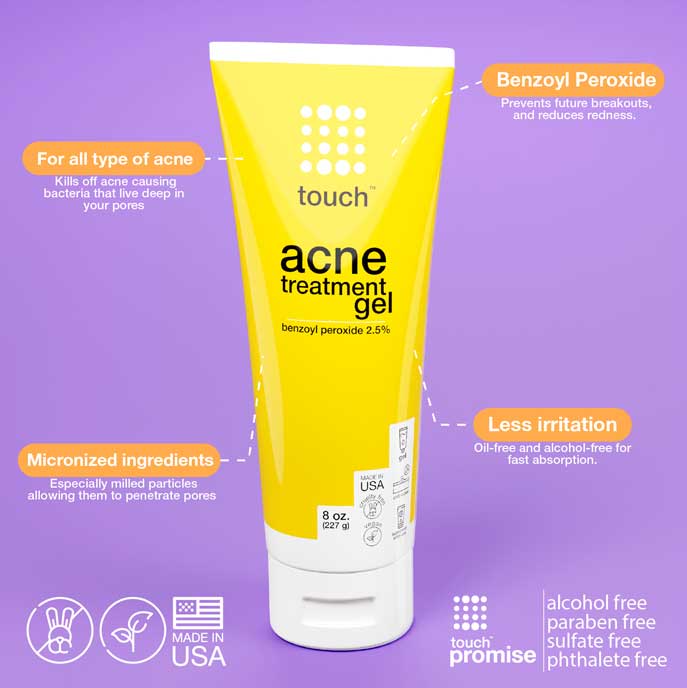 Acne Bundle - Face Wash Cleanser, Acne Treatment Gel, SPF30 Moisturizer