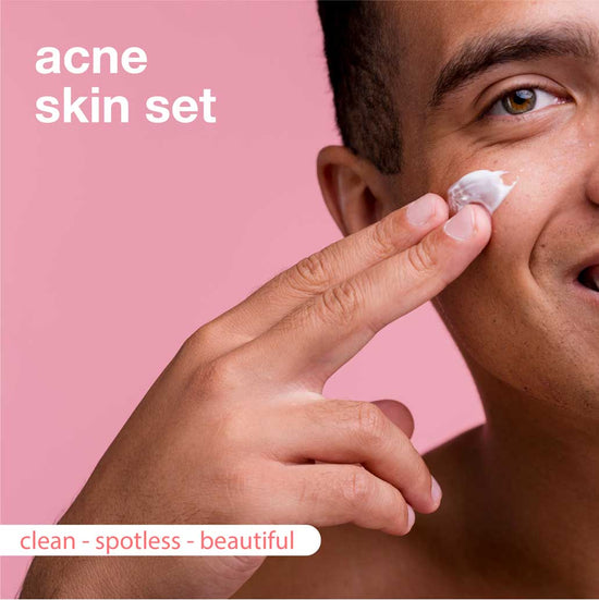 Acne Bundle - Face Wash Cleanser, Acne Treatment Gel, SPF30 Moisturizer