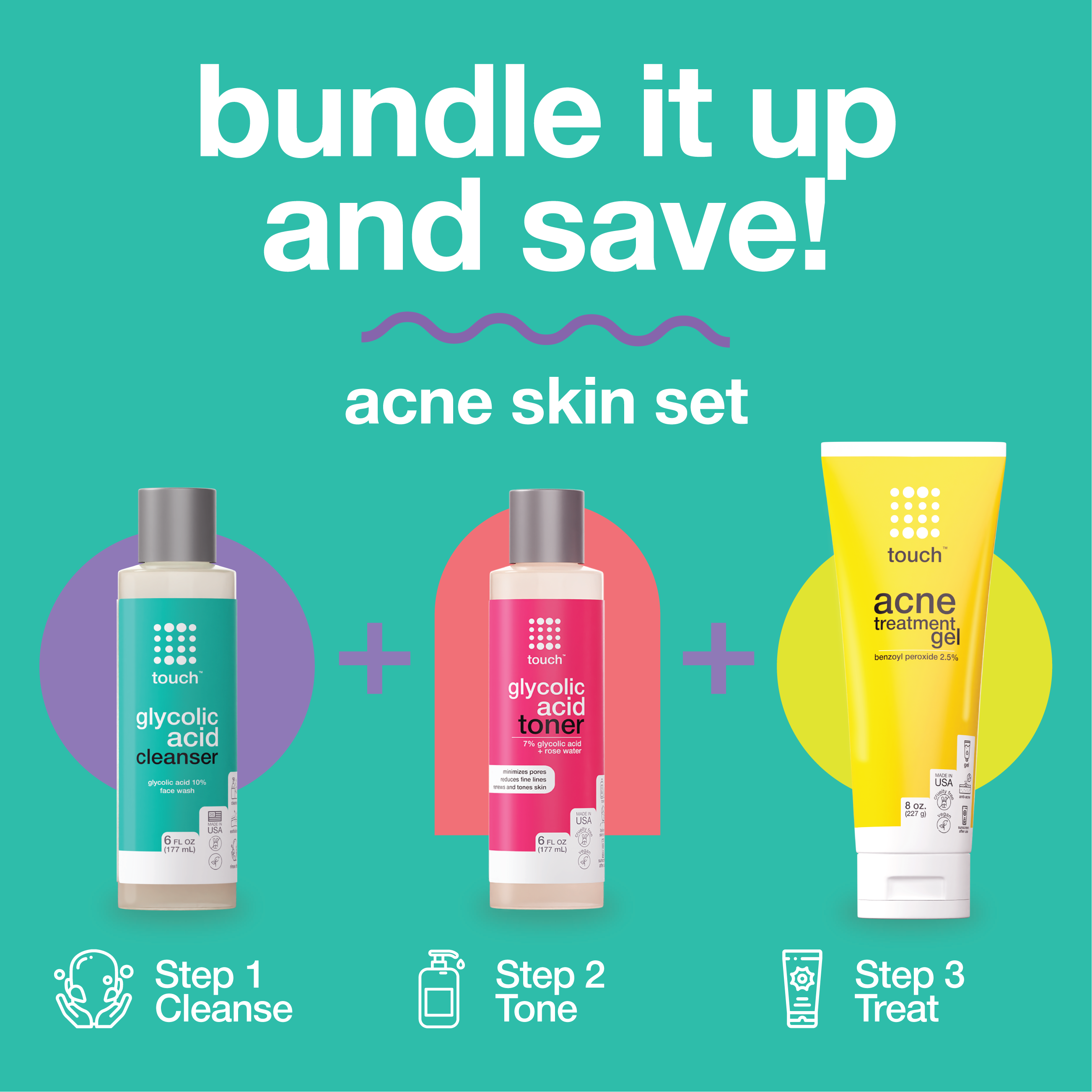 Benzoyl Peroxide 2.5% Acne Treatment Gel - Touch Skin Care