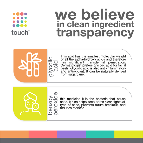 Touch skin care acne bundle set