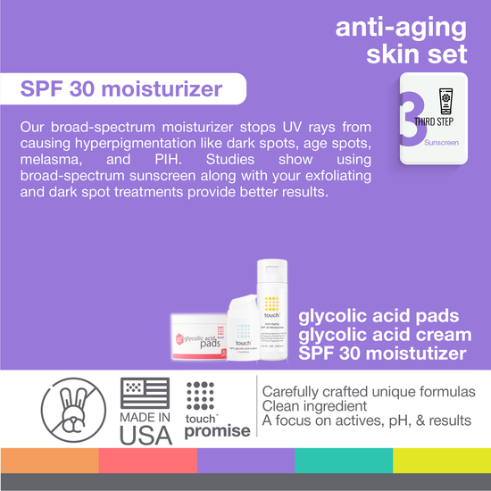 Touch skin care anti aging skin set
