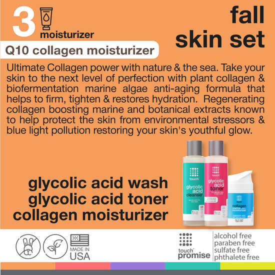 Fall Bundle - Face Wash Cleanser, Toner, Collagen Moisturizer