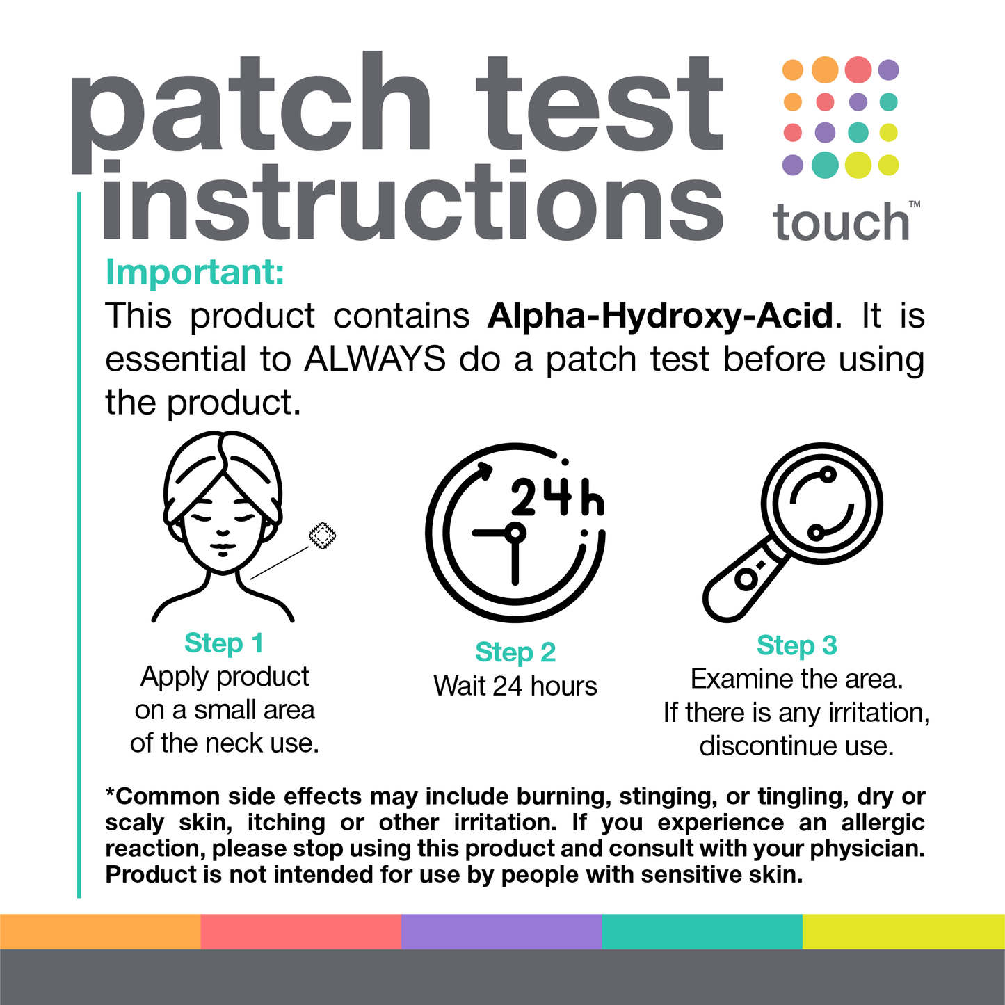 Touch skin care lotion graphic assets
