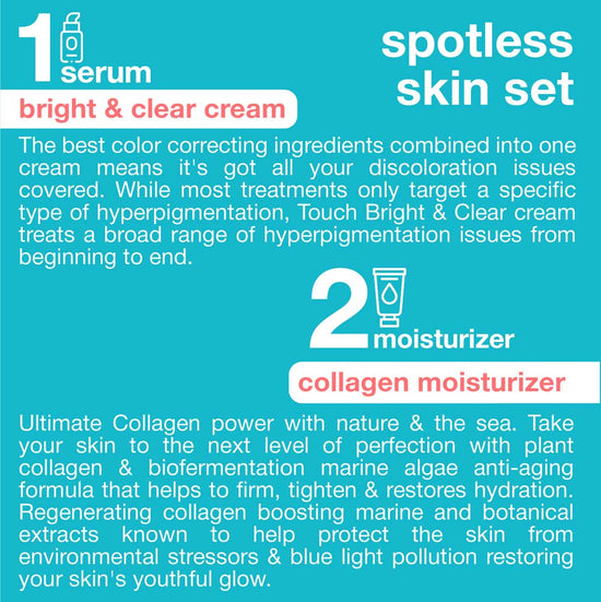 Spotless Bundle - Brightening Cream for Dark Spots & Collagen Moisturizer